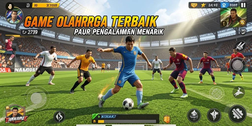 Tampilan gameplay dari 2739 yang penuh aksi di lapangan olahraga.