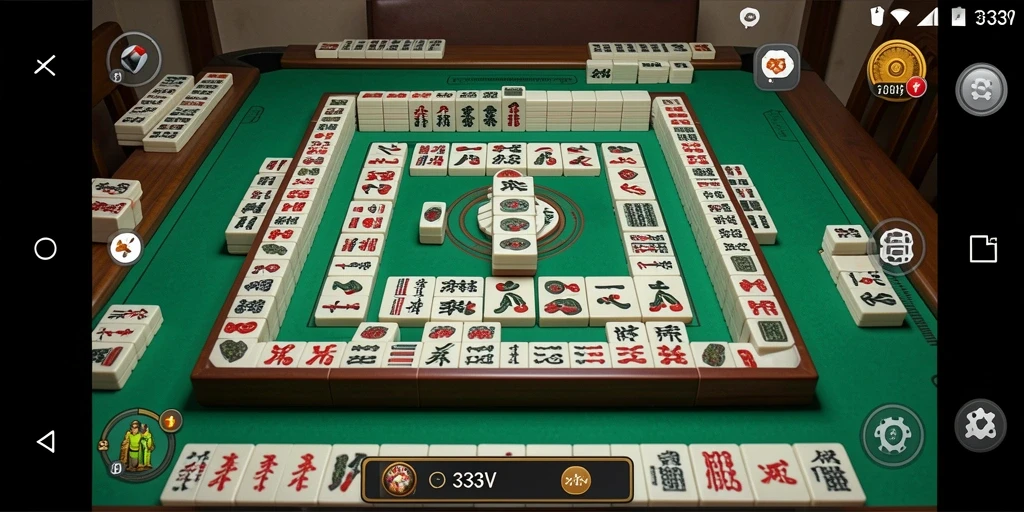 Screenshot gameplay 333V yang menunjukkan tantangan Mahjong yang menarik.