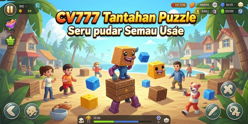 Tangkapan layar utama CV777 yang menunjukkan gameplay puzzle yang menantang.