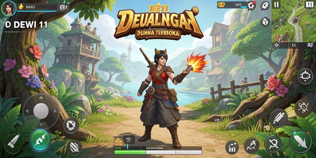 Screenshot DEWI11 menampilkan petualangan mendebarkan di dunia terbuka.