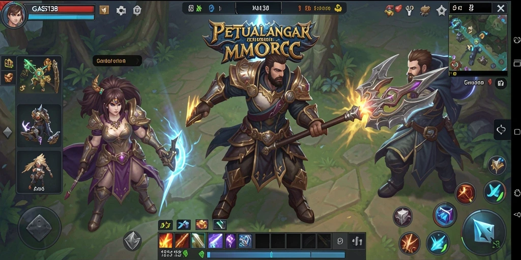 Screenshot utama GAS138 menampilkan aksi seru dalam petualangan MMORPG.