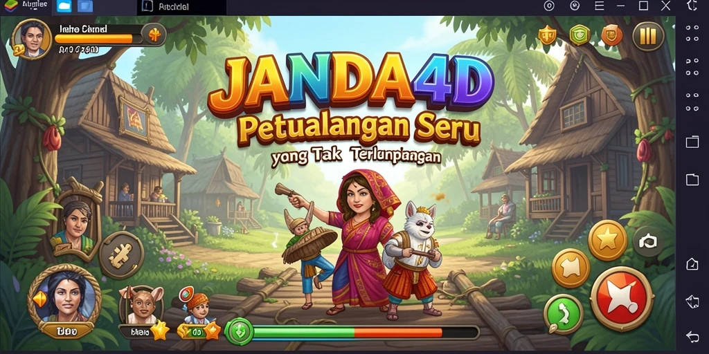 Tampilan gameplay <strong>JANDA4D</strong> yang penuh aksi dan petualangan menegangkan.