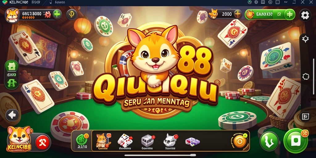 Tampilan gameplay QiuQiu yang seru dan mendebarkan.