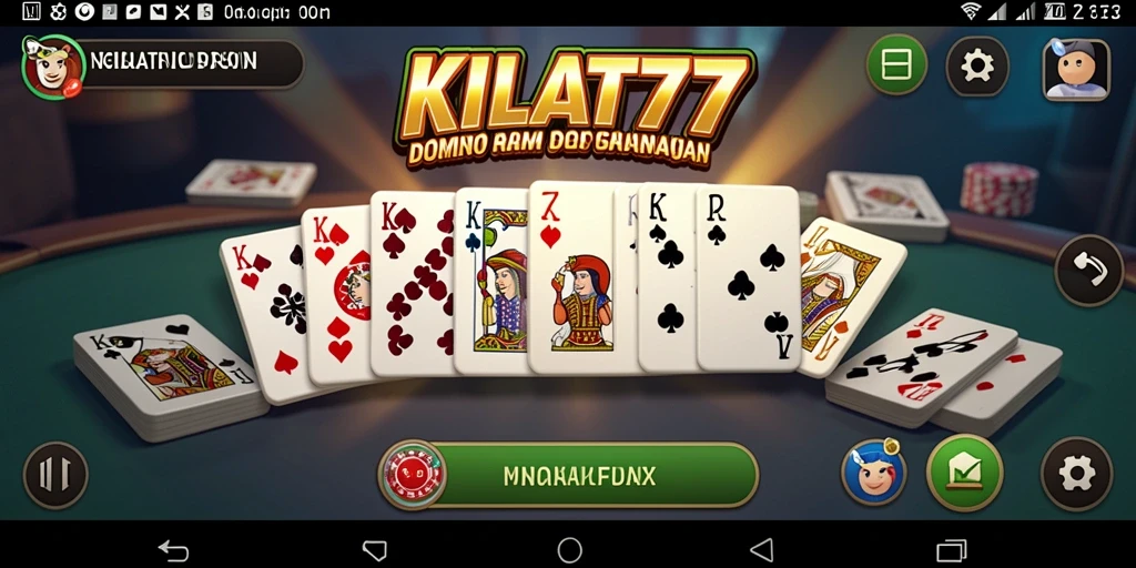 Tangkapan layar utama KILAT77 menunjukkan gameplay Domino yang seru.
