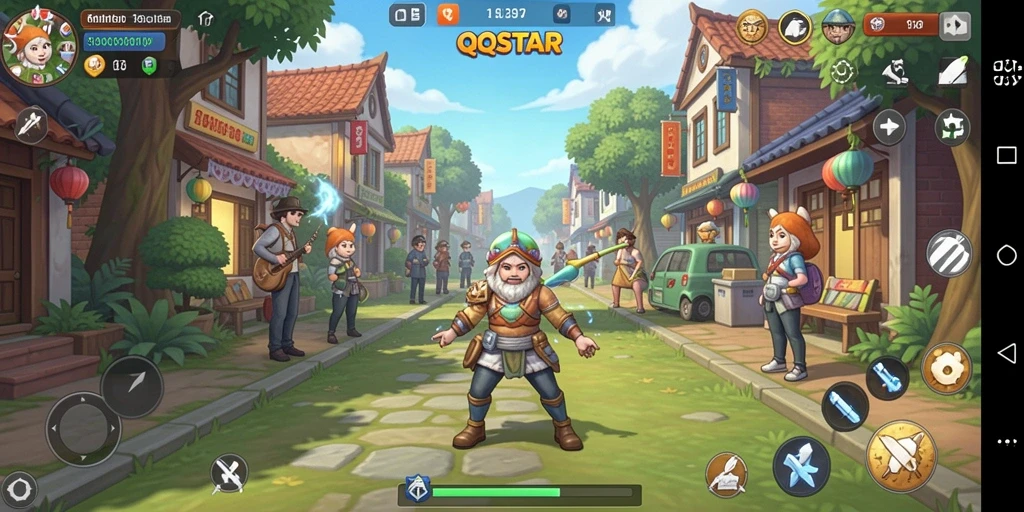 Tampilan gameplay QQSTAR yang menarik dalam simulasi kehidupan.