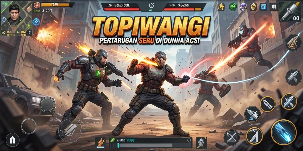 Gameplay mendebarkan di <strong>TOPIWANGI</strong> dengan aksi yang intens.