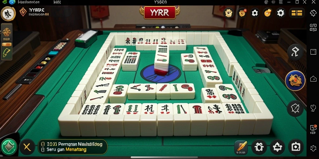 Screenshot gameplay YYRR menampilkan suasana seru permainan Mahjong.